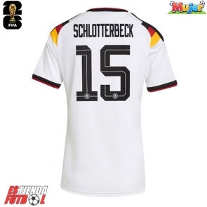 Alemania Nico Schlotterbeck #15 Primera Equipación Mujer Mundial 2026 Manga Corta